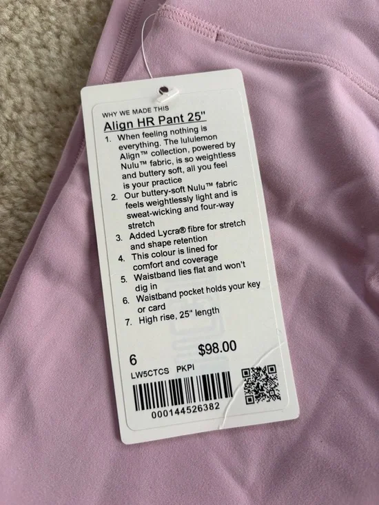 lululemon athletica Align HR Pant in Pink Peony - Picture 2 of 4